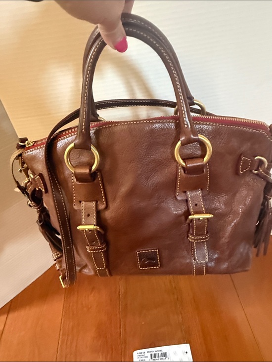 Dooney & Bourke Handbags - Dooney & Bourke Florentine Bristol Satchel Italian Vacchetta leather chestnut